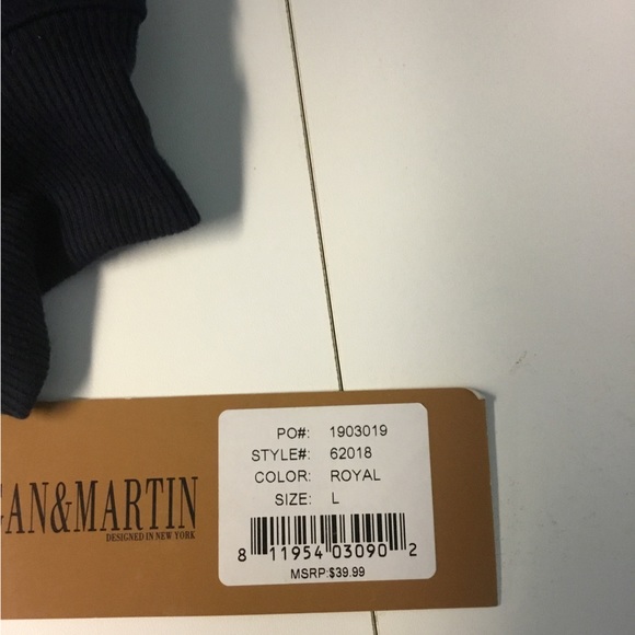 Logan And Martin Men’s Hoodie - size M - Blue - NWT - Picture 4 of 5